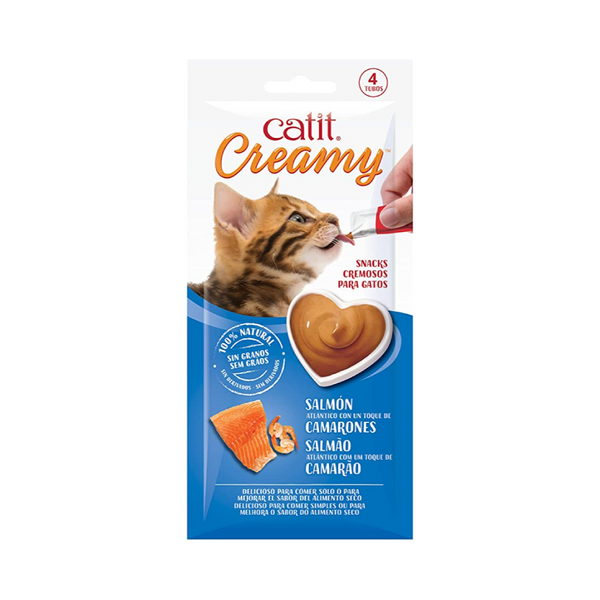 Catit Creamy Salmon & Prawns Lickable Cat Treat