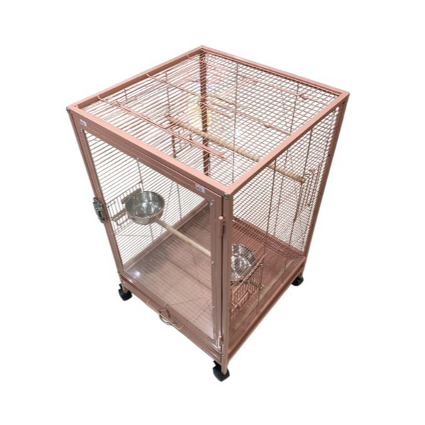 Rolling Bird Cage Lovebirds Cockatiels, Conures, Parakeets, Finch 72*46*46 cm