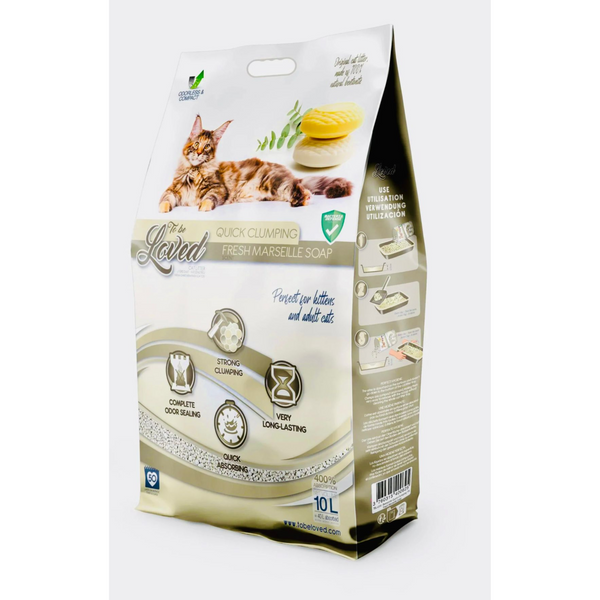 To Be Quick Clumping Fresh Marseille Soap Scent Cat Litter, 10 L