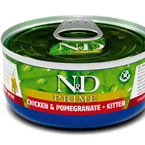 Farmina N&D Prime Chicken & Pomegranate Kitten Wet Food 12Pcs 70G