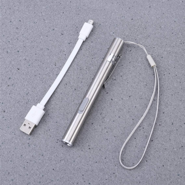 Light Led Torch Pen Lights Stainless Steel Torch Rechargeable Mini Torch For