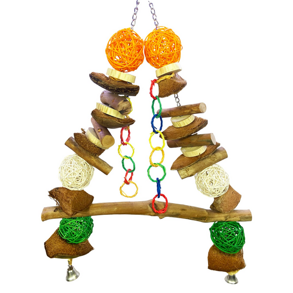 Bird Parrot Toys Colorful Parrot Swing Hanging Budgie Cockatiels Lovebirds