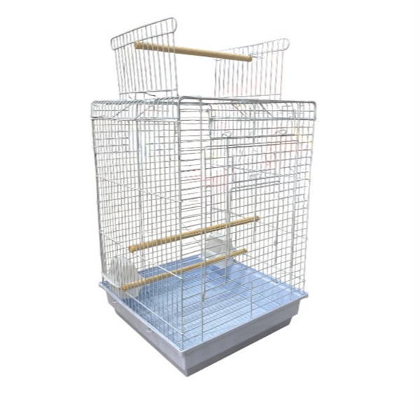 Bird Cage Size: 38.5x38.5x58 Cm White