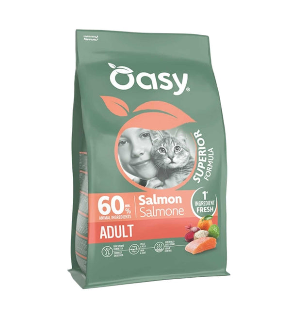 Oasy superior formula Adult Salmon Dry Cat Food 1.5 kg