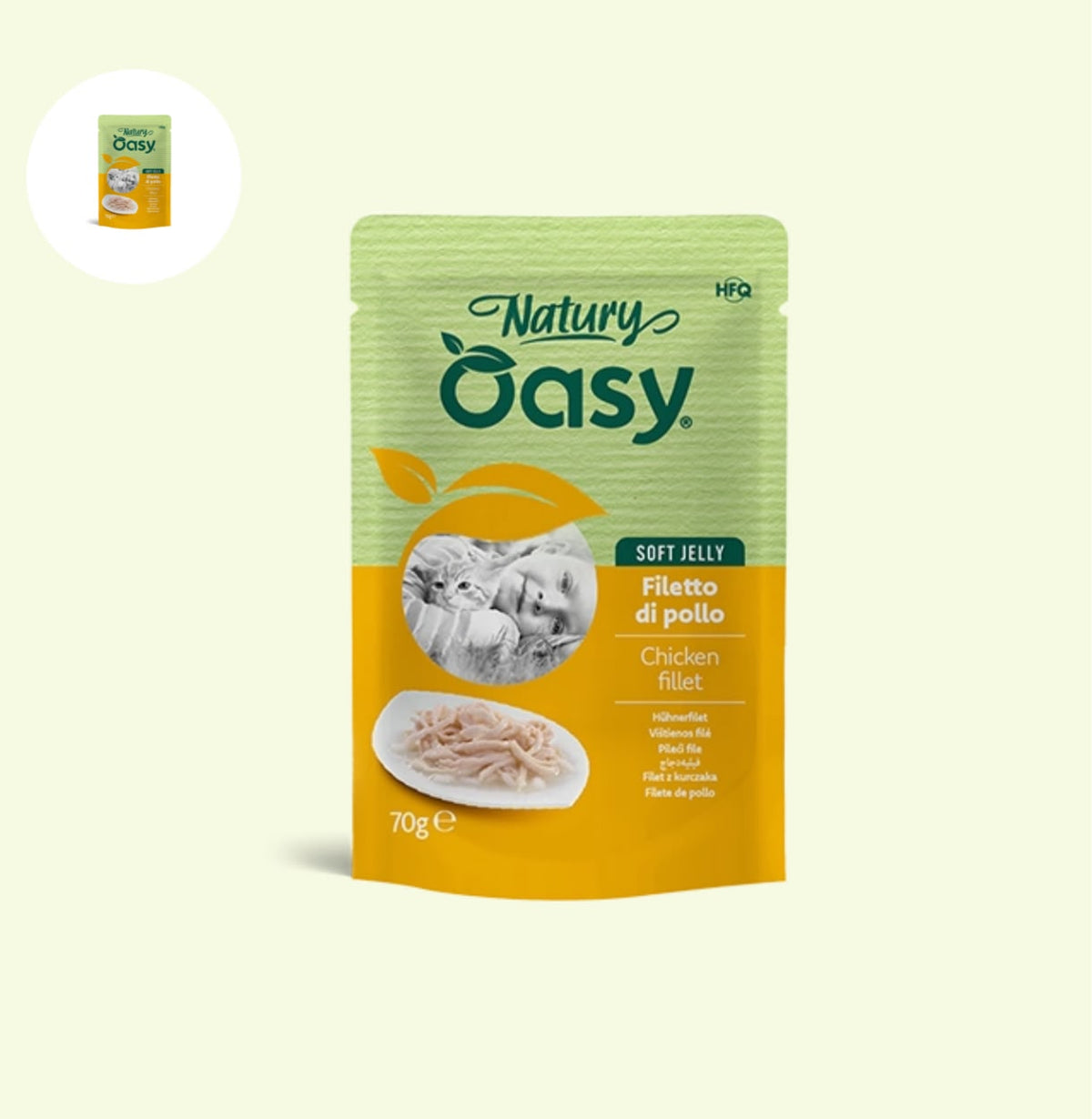 Oasy Natury Soft Jelly Cat Food Chicken Fillet Pouch 70g