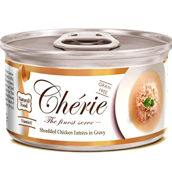 Cherie Shredded Chicken Entrées in Gravy 80g