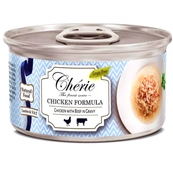 Cherie Shredded Chicken with beef Entrées in Gravy 80g