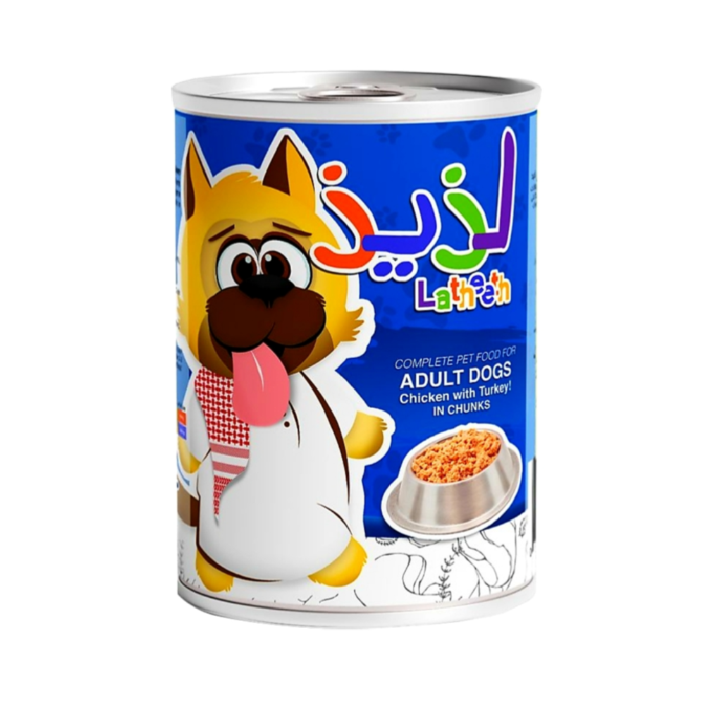 Latheeth Chicken & Turkey Chunks Adult Dog Wet Food 405G