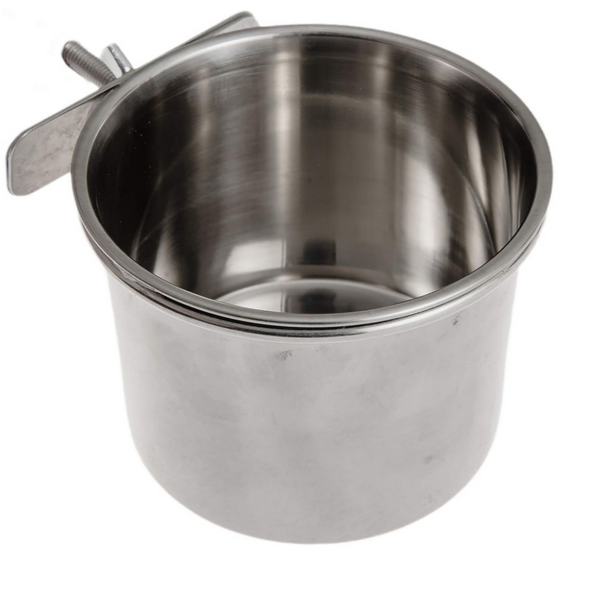 Stainless Steel Bird Cage Feeder Cups - Large
