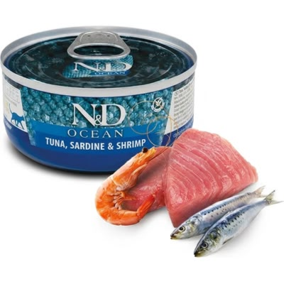 Farmina N&D Ocean Tuna & Sardine & Shrimp Adult Cat Wet Food 70g