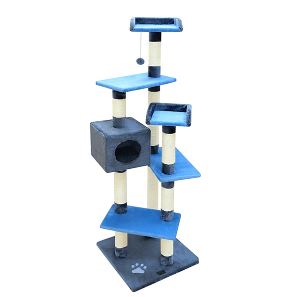 MATEUS Cat Pole - Blue-Beige