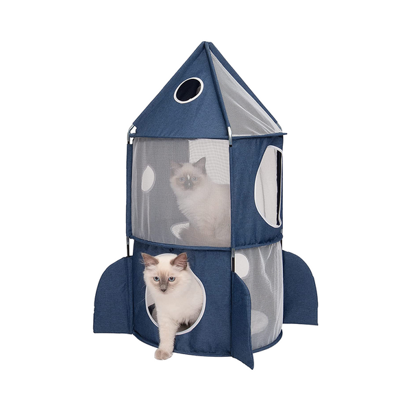 Catit Vesper Rocket Cat Tower Blue