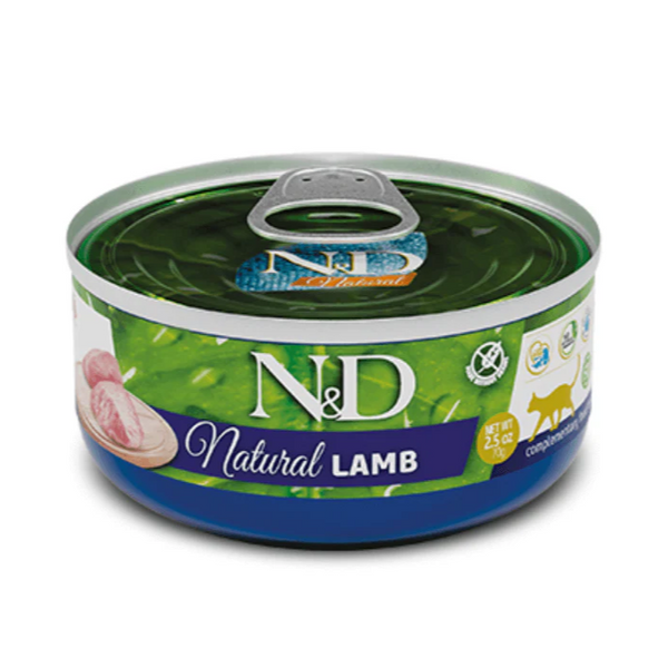 Farmina N&d Natural Lamb Wet Adult Cat Food 70g = 12 Pcs
