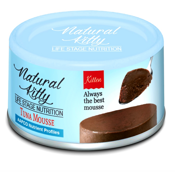 Natural Kitty Tuna mousse kitten cat canned food 80g