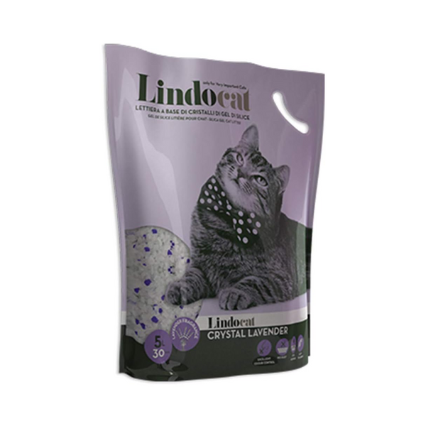 Lindocat Crystal Lavender Scent Silicagel Cat Litter 5L