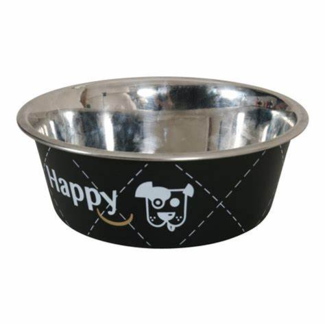 stainless steel dog bowls - black 800mL