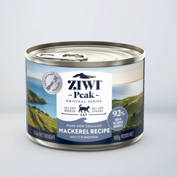 Ziwi Peak Canned Cat Food Mackerel Recipe 185g 1 box 12 pcs