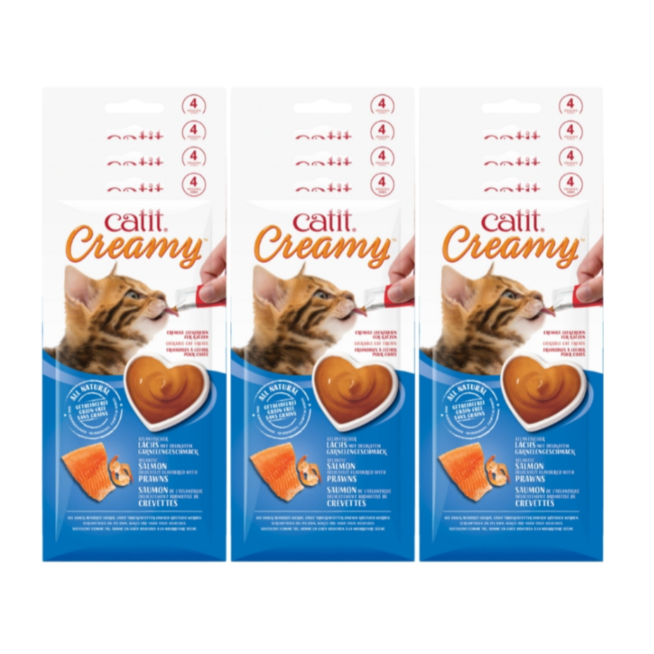 روبيان السلمون الكريمي Catit 4X10 جرام لكل عبوة) (تركيبة من 12 عبوة)