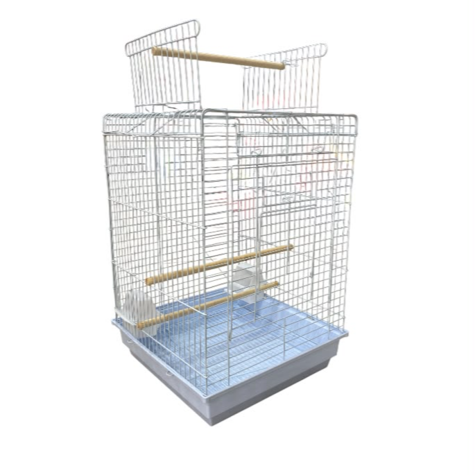 Bird Cage Size: 38.5x38.5x58 Cm White
