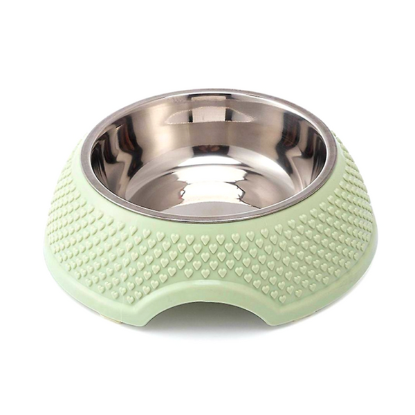 Pet Bowl Cat Rice Dog Bowl Plastic Stainless Steel Anti Overturning Large Capacity