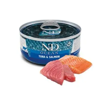 Farmina N&D Ocean Tuna & Salmon Adult Cat Wet Food 12Pcs 70g