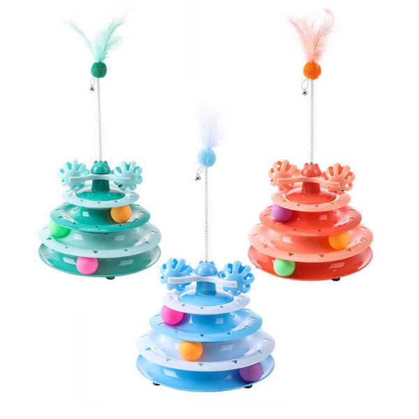 Cat Toy Roller 3 - Level Turntable Cat Toy 1pcs