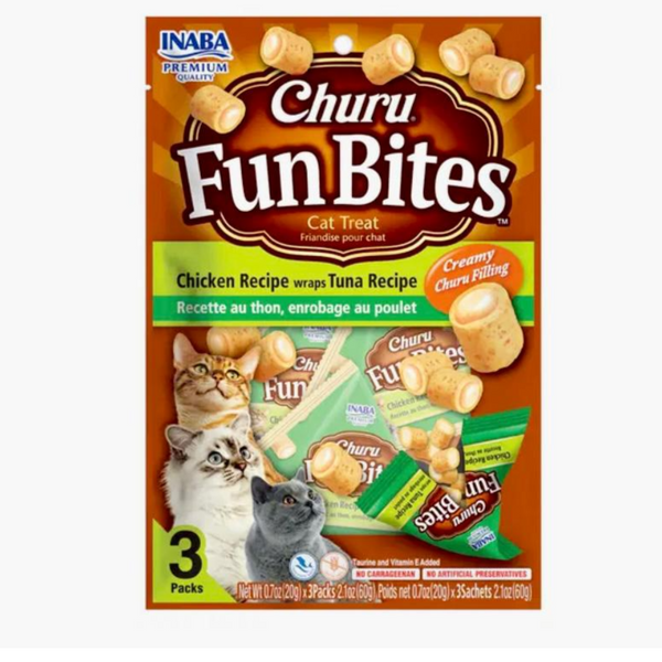 Inaba Churu Fun Bites Chicken Recipe Wraps Tuna Recipe (60g)