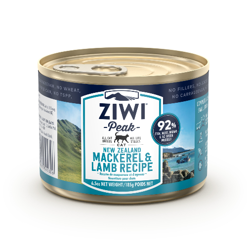 Ziwi Peak Canned Cat Food Mackerel & Lamb Recipe 185g
